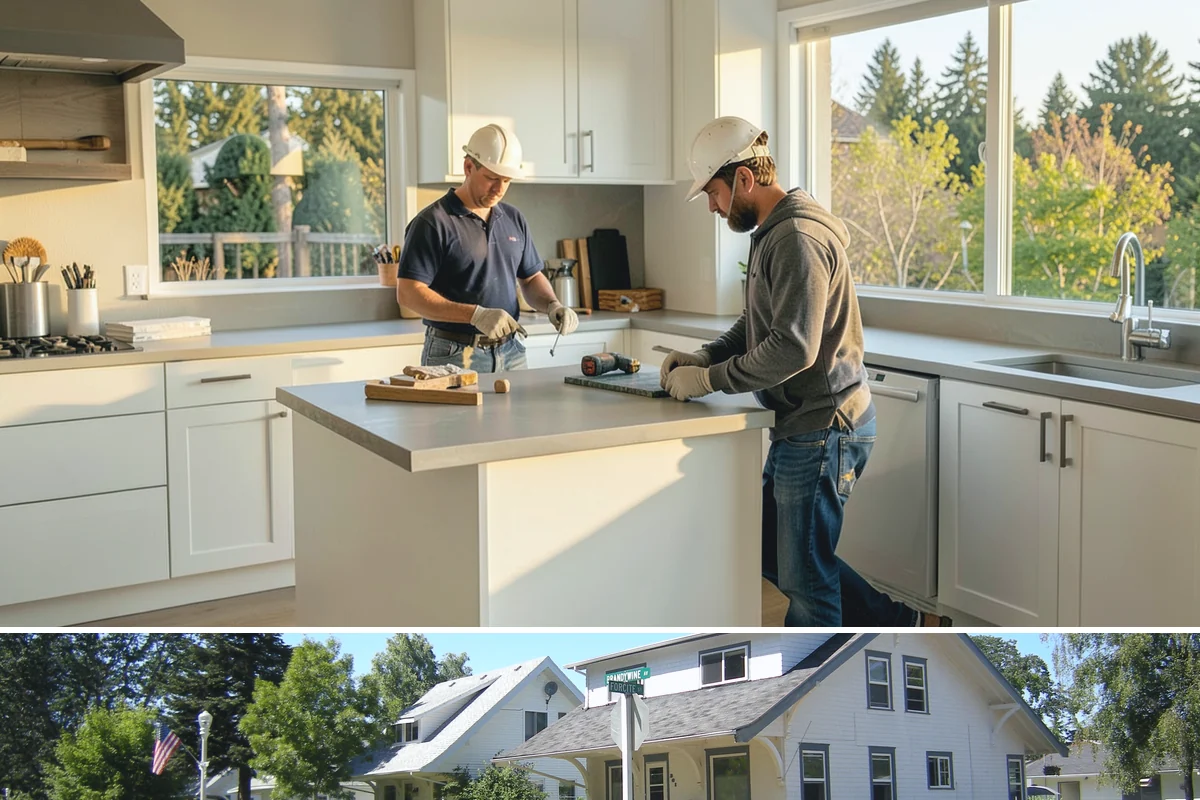 Shaker Cabinet Installation in DuPont, Pierce County, WA - Shaker cabinet installation is indoor work completed in any season alongside your remodel.