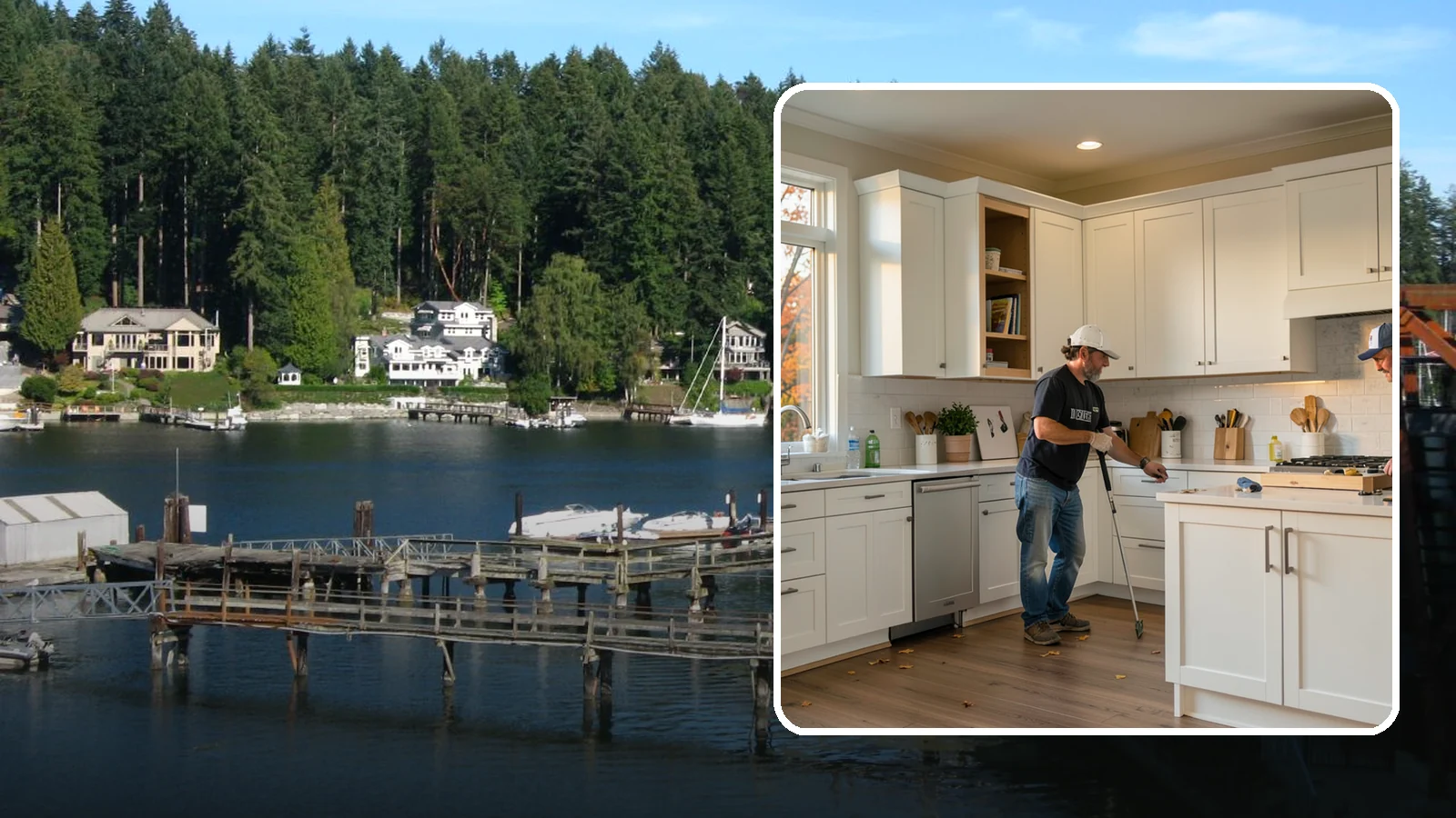 Shaker Cabinet Installation in Gig Harbor, Pierce County, WA - Installing timeless shaker-style cabinets whose clean, framed doors suit both classic and modern PNW homes.