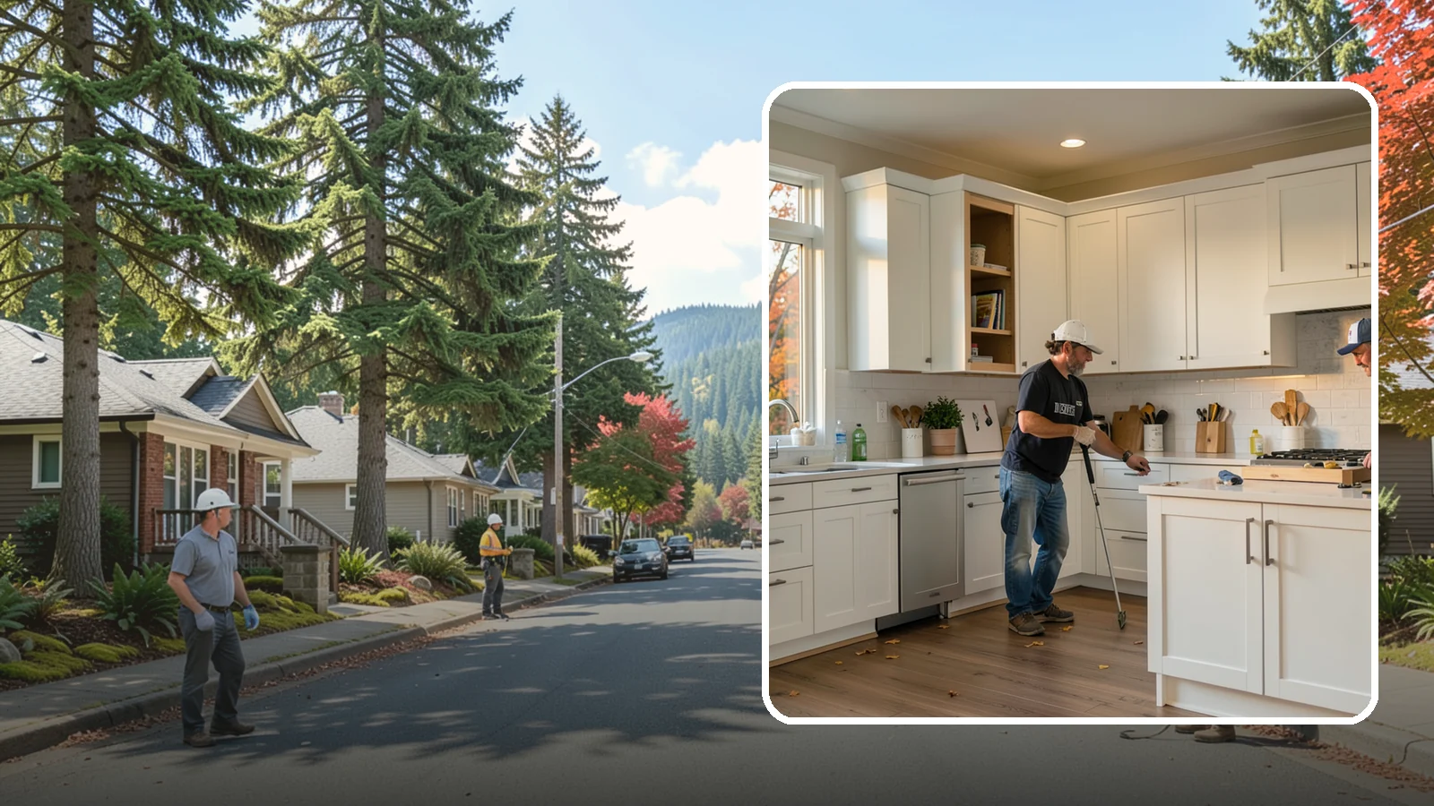 Shaker Cabinet Installation in Hunts Point, King County, WA - Installing timeless shaker-style cabinets whose clean, framed doors suit both classic and modern PNW homes.