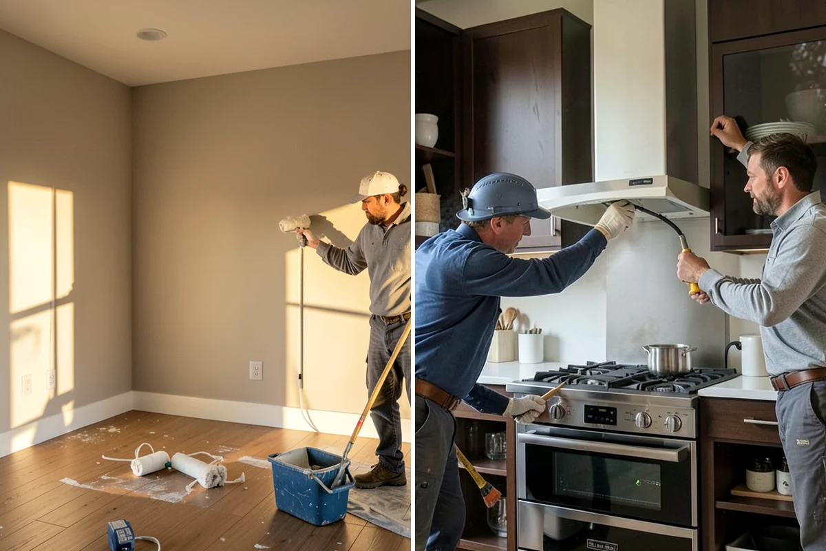 Shaker Cabinet Installation in Hunts Point, King County, WA - Confirm layout and mark level reference lines
