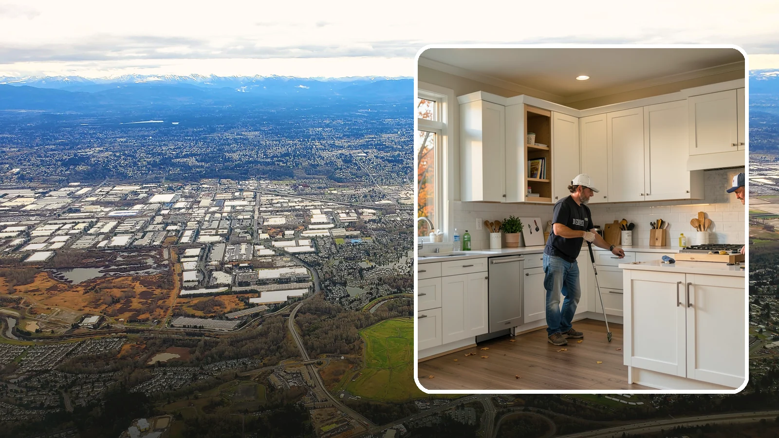 Shaker Cabinet Installation in Kent, King County, WA - Installing timeless shaker-style cabinets whose clean, framed doors suit both classic and modern PNW homes.