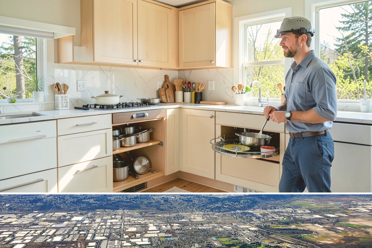 Shaker Cabinet Installation in Kent, King County, WA - Shaker cabinet installation is indoor work completed in any season alongside your remodel.