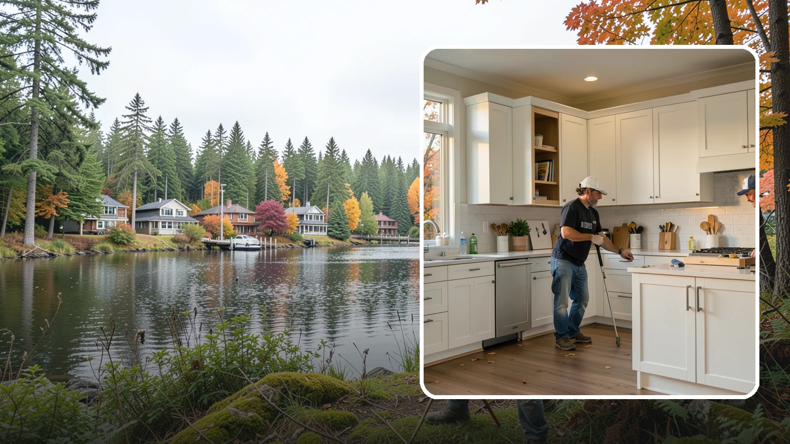 Shaker Cabinet Installation in La Conner, Skagit County, WA - Installing timeless shaker-style cabinets whose clean, framed doors suit both classic and modern PNW homes.