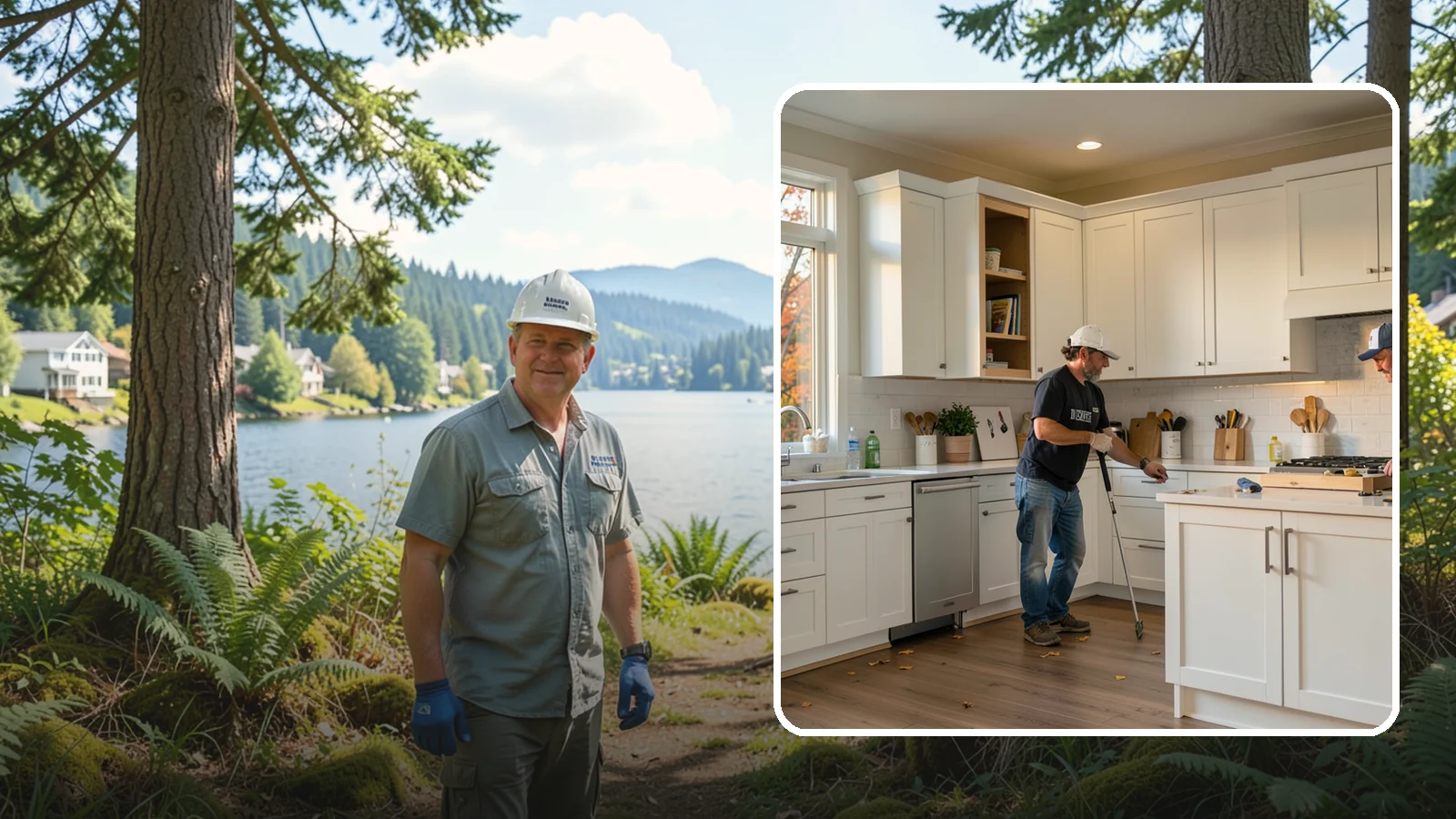Shaker Cabinet Installation in Milton, King County, WA - Installing timeless shaker-style cabinets whose clean, framed doors suit both classic and modern PNW homes.