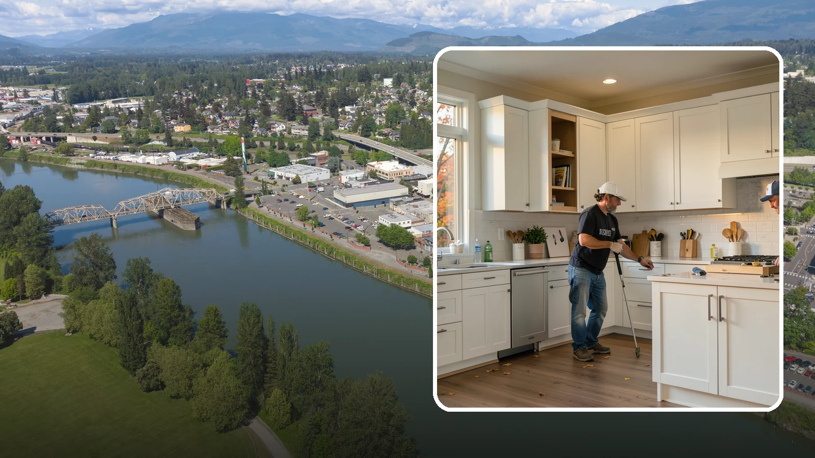 Shaker Cabinet Installation in Mount Vernon, Skagit County, WA - Installing timeless shaker-style cabinets whose clean, framed doors suit both classic and modern PNW homes.