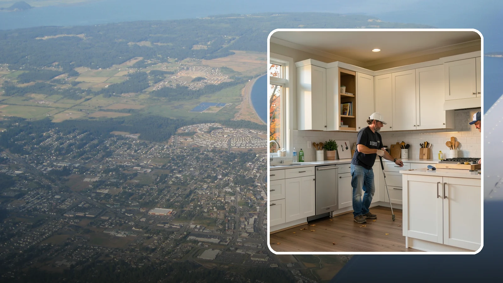 Shaker Cabinet Installation in Oak Harbor, Island County, WA - Installing timeless shaker-style cabinets whose clean, framed doors suit both classic and modern PNW homes.
