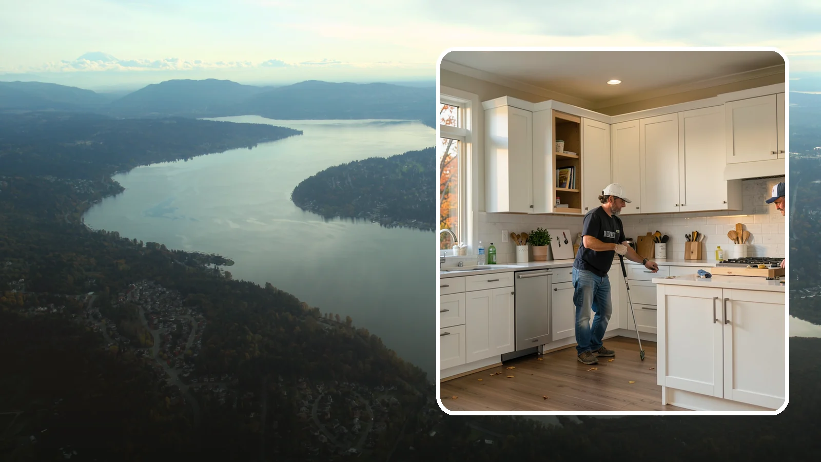 Shaker Cabinet Installation in Sammamish, King County, WA - Installing timeless shaker-style cabinets whose clean, framed doors suit both classic and modern PNW homes.