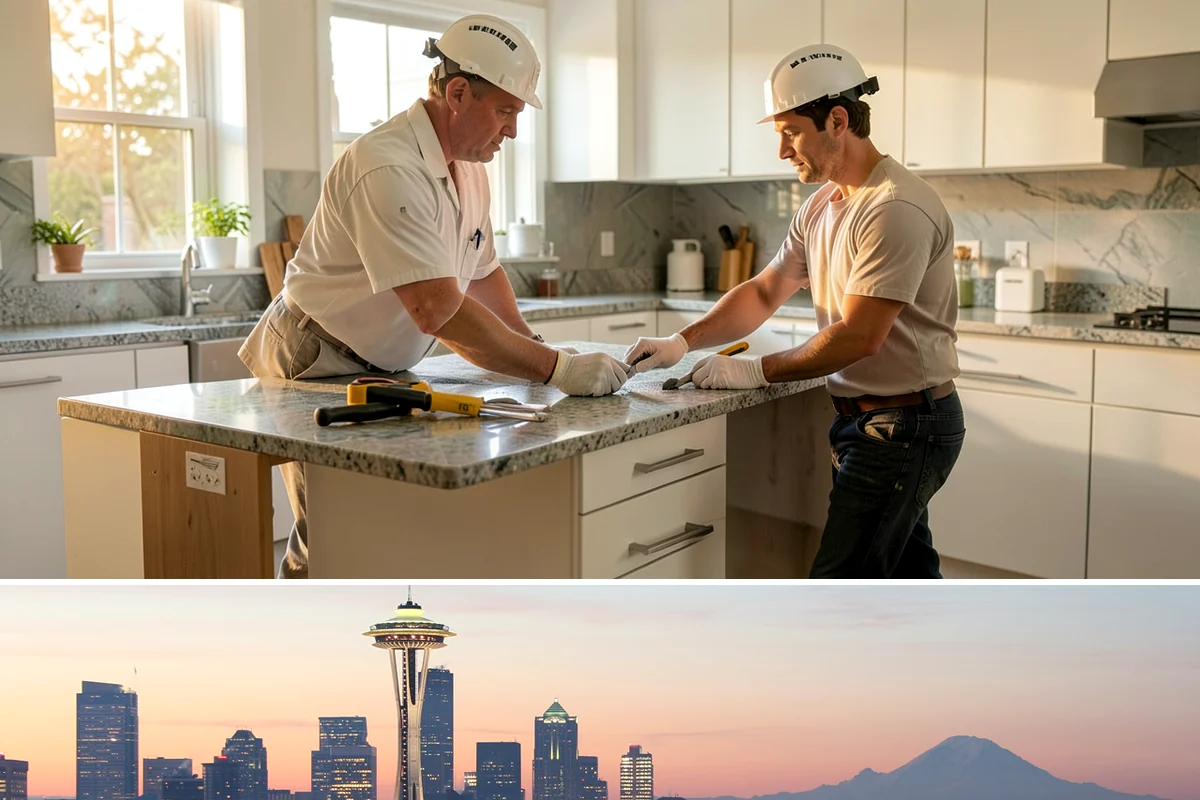 Shaker Cabinet Installation in Seattle, King County, WA - Shaker cabinet installation is indoor work completed in any season alongside your remodel.