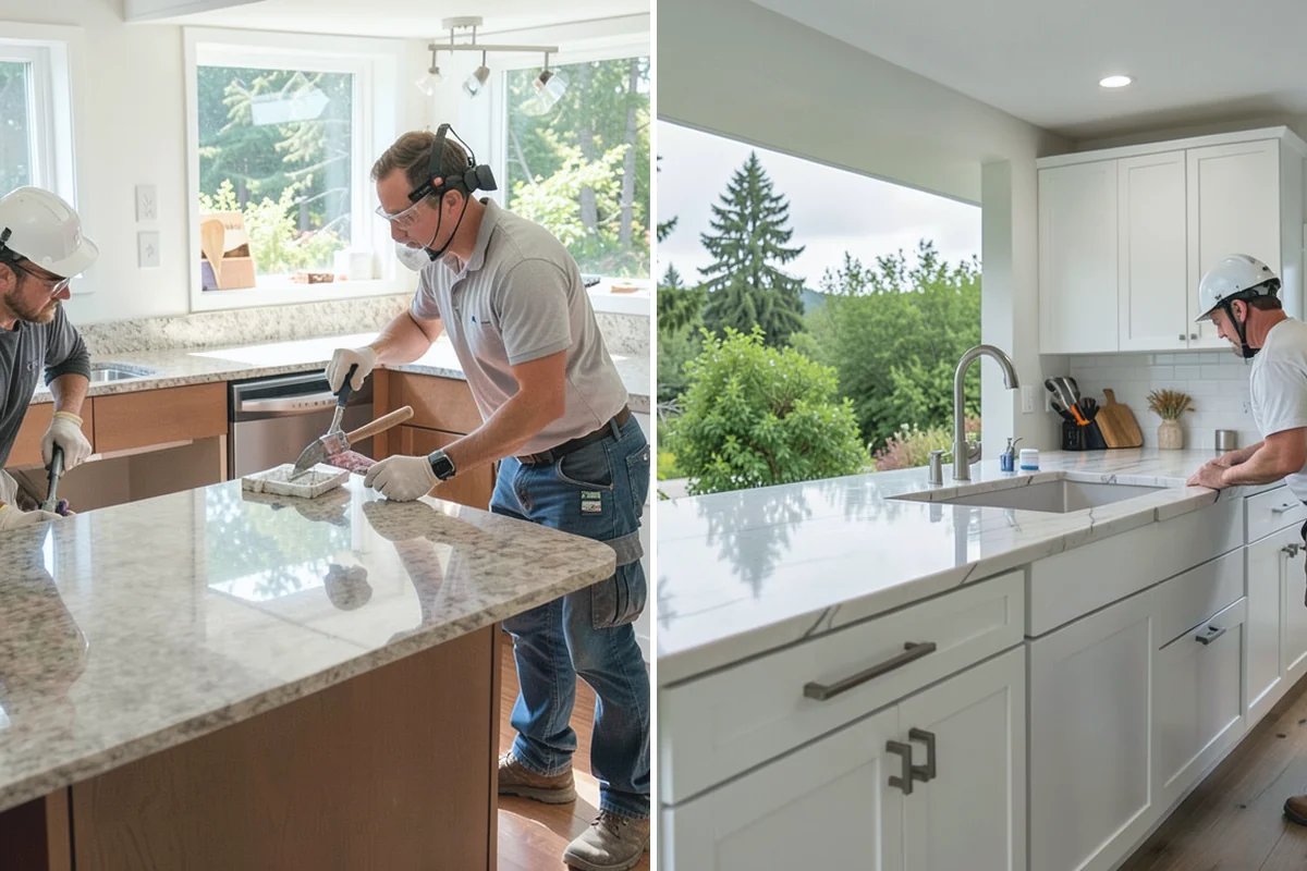 Shaker Cabinet Installation in South Prairie, Pierce County, WA - Confirm layout and mark level reference lines