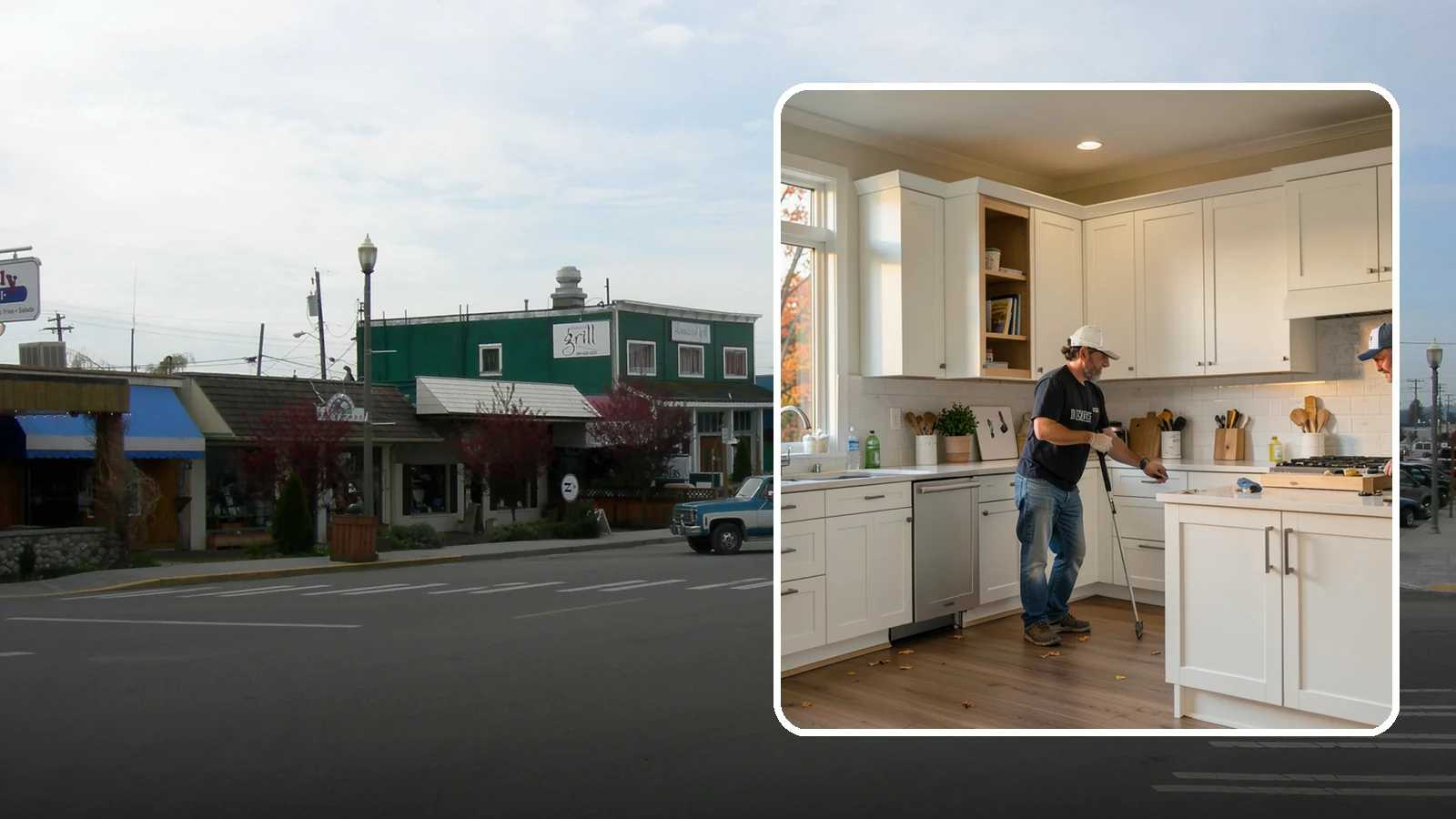 Shaker Cabinet Installation in Stanwood, Snohomish County, WA - Installing timeless shaker-style cabinets whose clean, framed doors suit both classic and modern PNW homes.