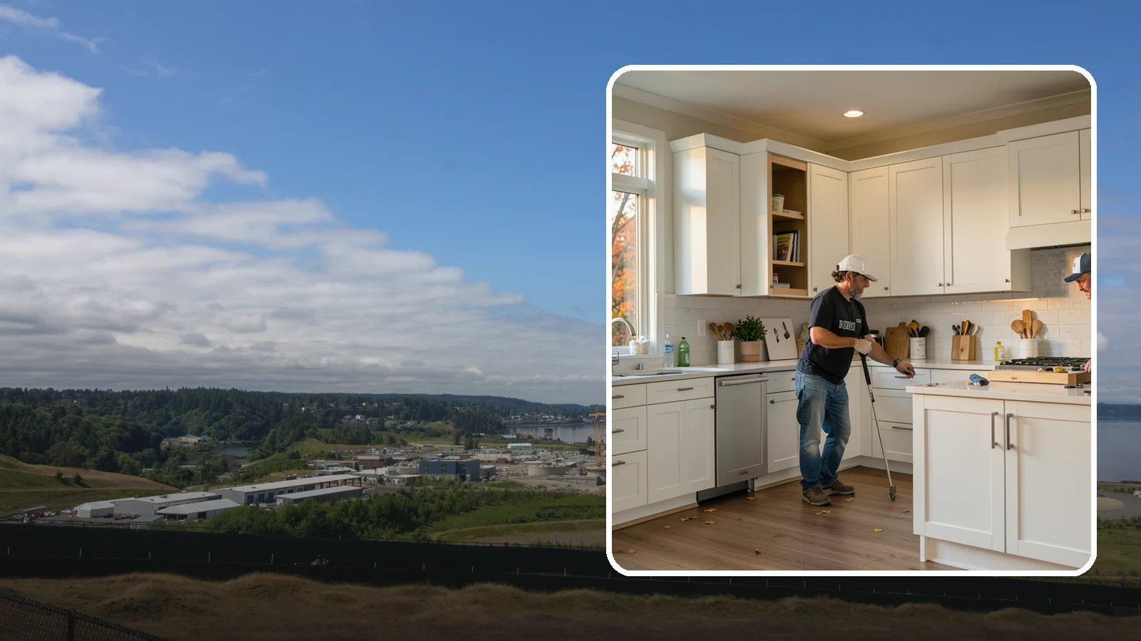 Shaker Cabinet Installation in University Place, Pierce County, WA - Installing timeless shaker-style cabinets whose clean, framed doors suit both classic and modern PNW homes.