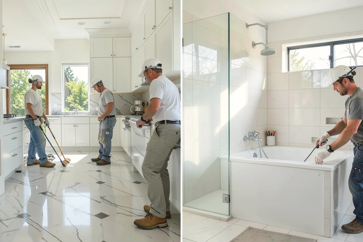 Shaker Cabinet Installation in University Place, Pierce County, WA - Confirm layout and mark level reference lines