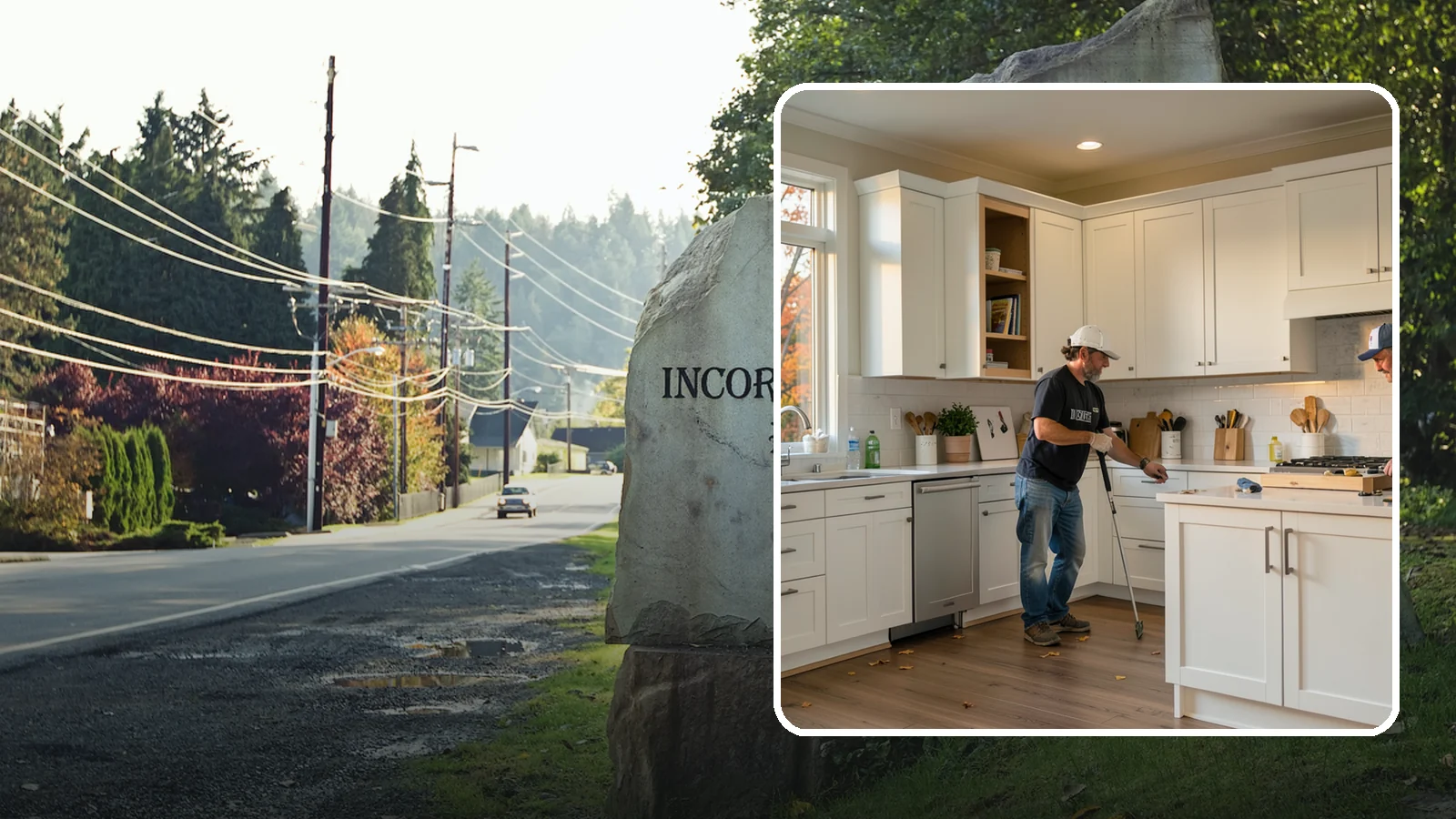 Shaker Cabinet Installation in Wilkeson, Pierce County, WA - Installing timeless shaker-style cabinets whose clean, framed doors suit both classic and modern PNW homes.