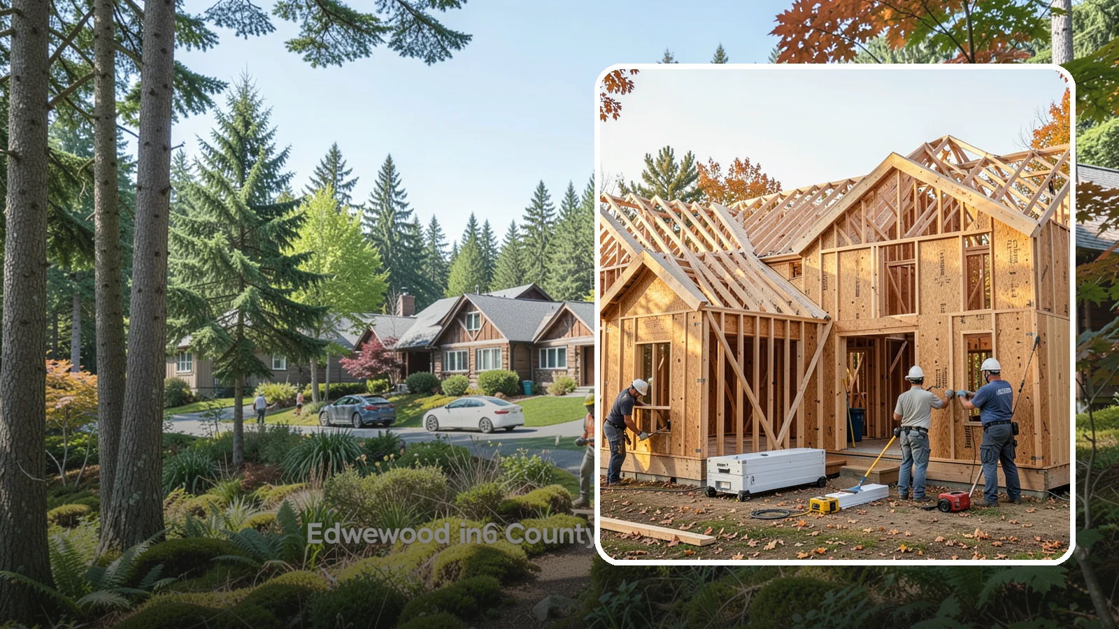 Sheathing Installation in Edgewood, Pierce County, WA - We install wall and roof sheathing that braces the structure and creates the surface your weather barrier attaches to.
