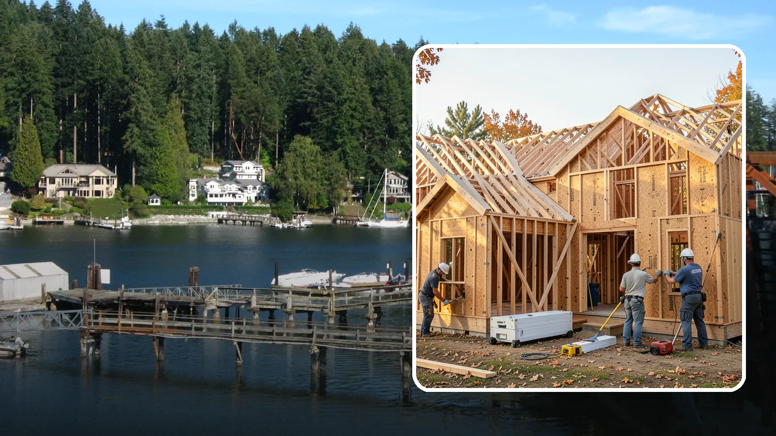 Sheathing Installation in Gig Harbor, Pierce County, WA - We install wall and roof sheathing that braces the structure and creates the surface your weather barrier attaches to.