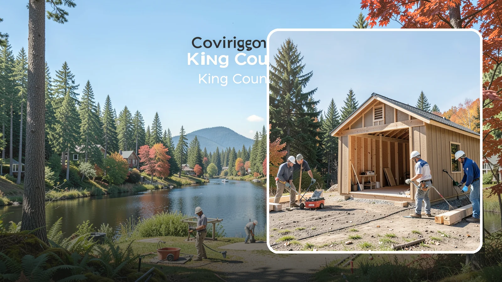 Shed Construction in Covington, King County, WA - Custom-built storage sheds sized and finished to match your yard and needs.