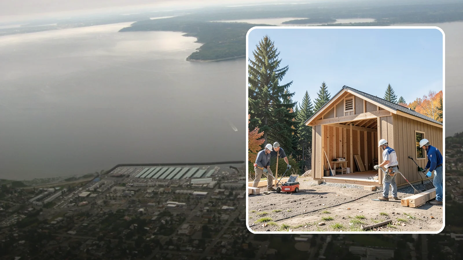 Shed Construction in Des Moines, King County, WA - Custom-built storage sheds sized and finished to match your yard and needs.