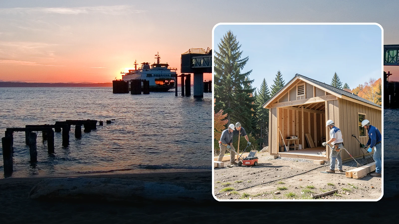 Shed Construction in Edmonds, Snohomish County, WA - Custom-built storage sheds sized and finished to match your yard and needs.