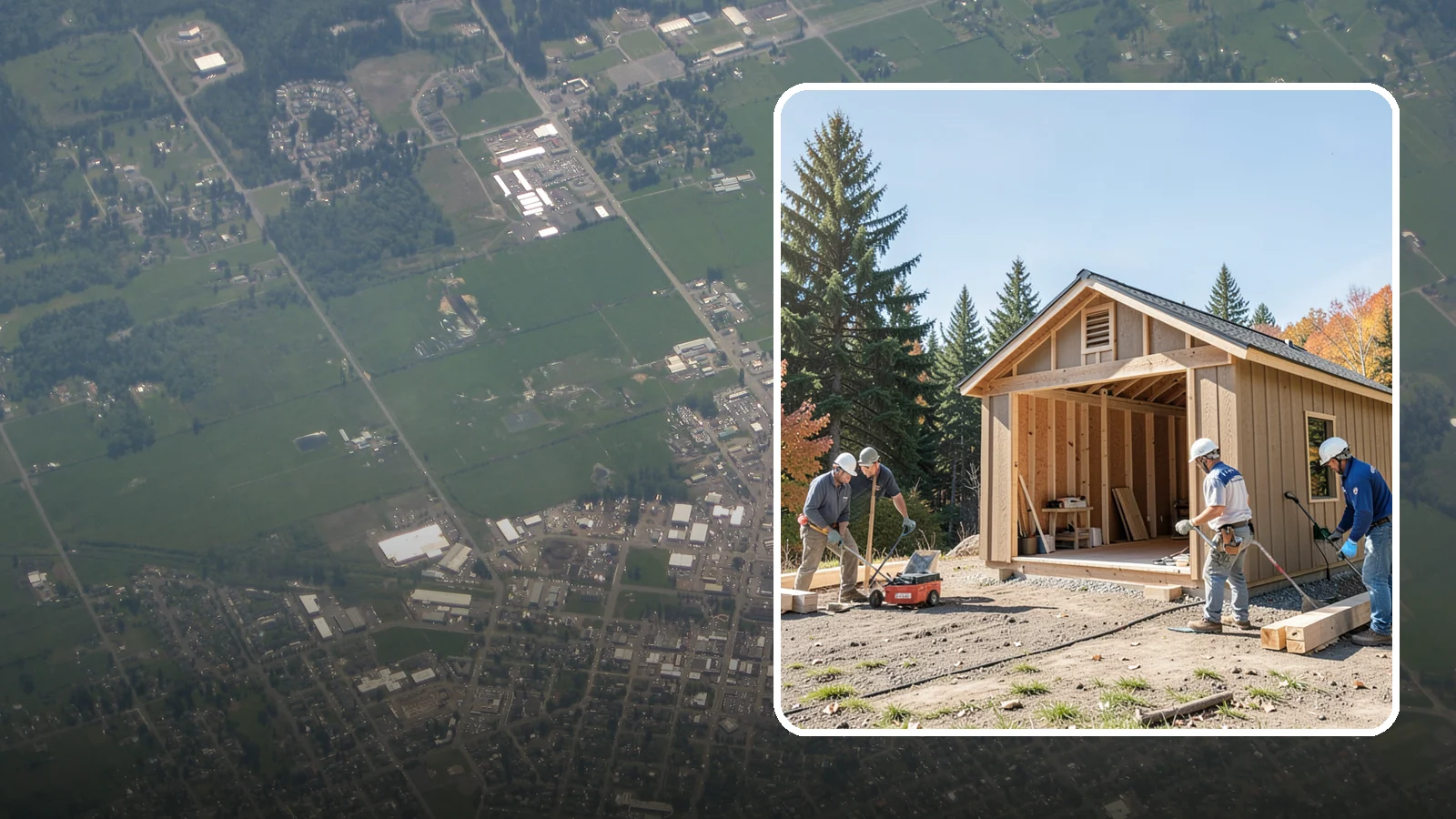 Shed Construction in Enumclaw, King County, WA - Custom-built storage sheds sized and finished to match your yard and needs.