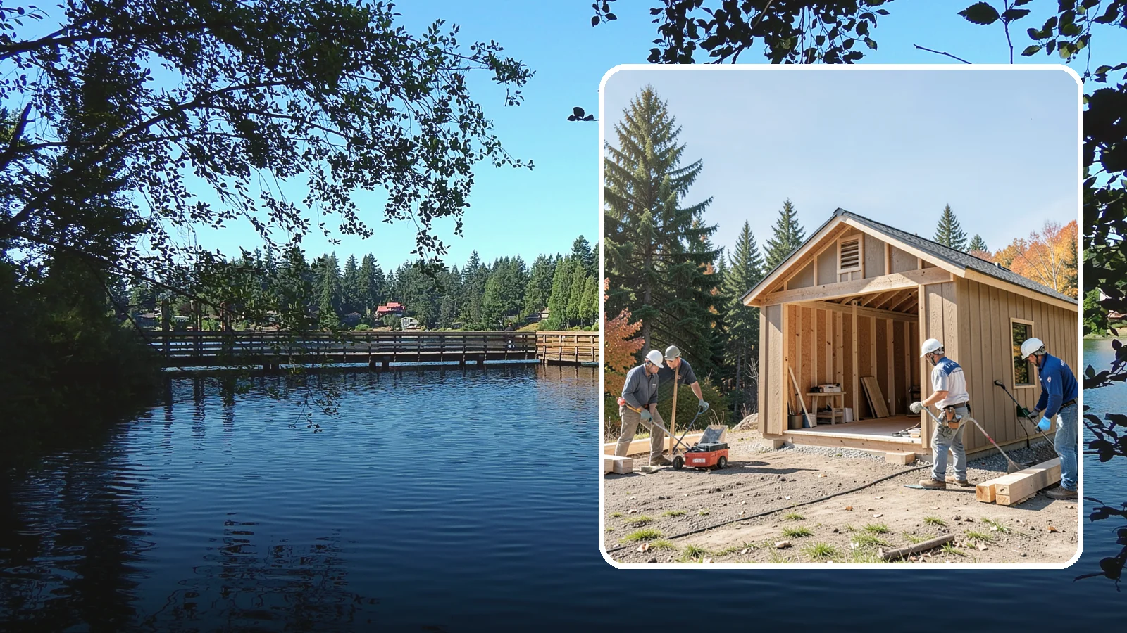 Shed Construction in Federal Way, King County, WA - Custom-built storage sheds sized and finished to match your yard and needs.