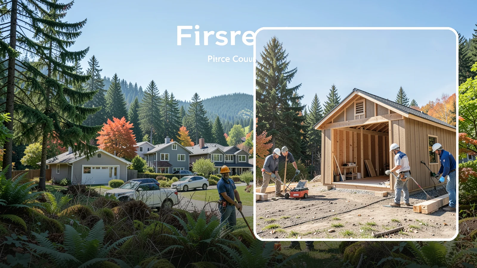 Shed Construction in Fircrest, Pierce County, WA - Custom-built storage sheds sized and finished to match your yard and needs.