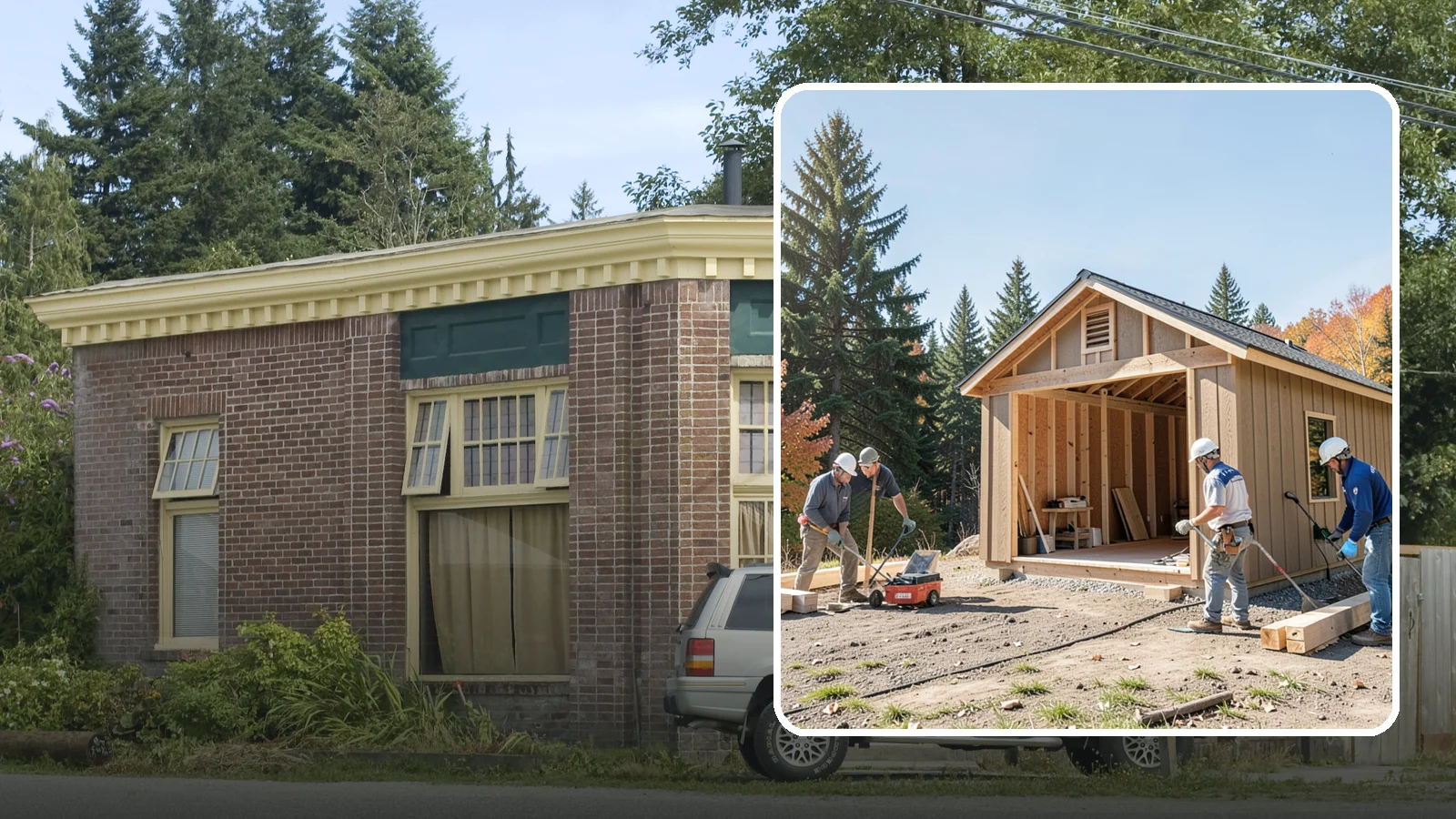 Shed Construction in Hamilton, Skagit County, WA - Custom-built storage sheds sized and finished to match your yard and needs.