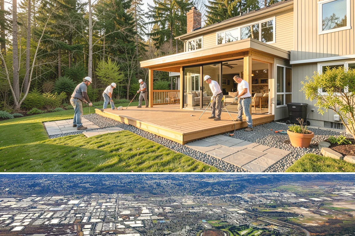Shed Construction in Kent, King County, WA - Sheds go up quickly in dry weather, so late spring through early fall keeps the build clean and on schedule.