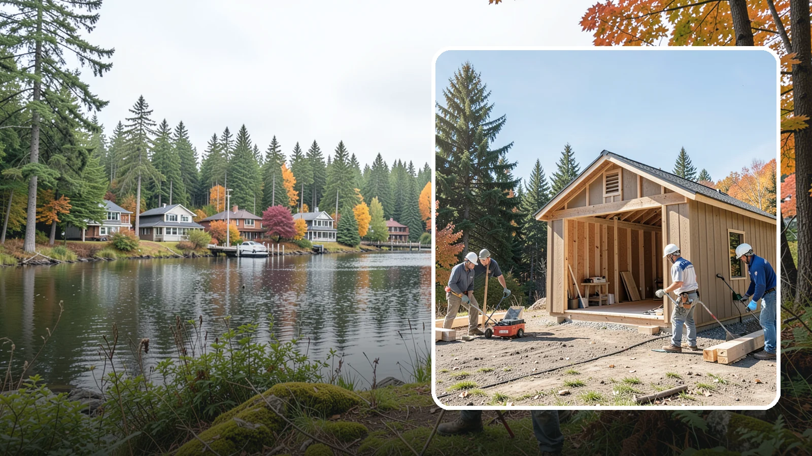 Shed Construction in La Conner, Skagit County, WA - Custom-built storage sheds sized and finished to match your yard and needs.