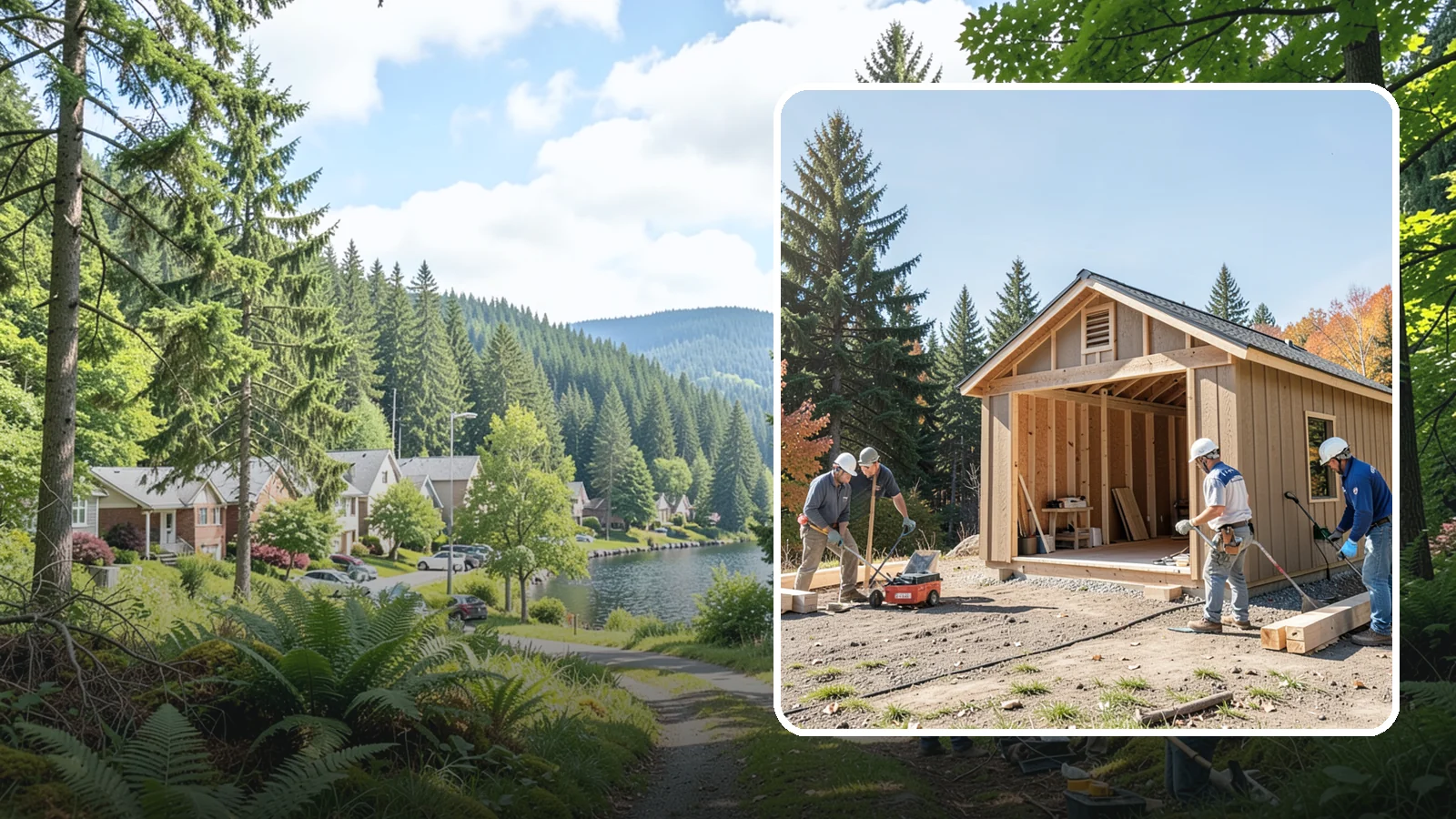 Shed Construction in Lake Forest Park, King County, WA - Custom-built storage sheds sized and finished to match your yard and needs.