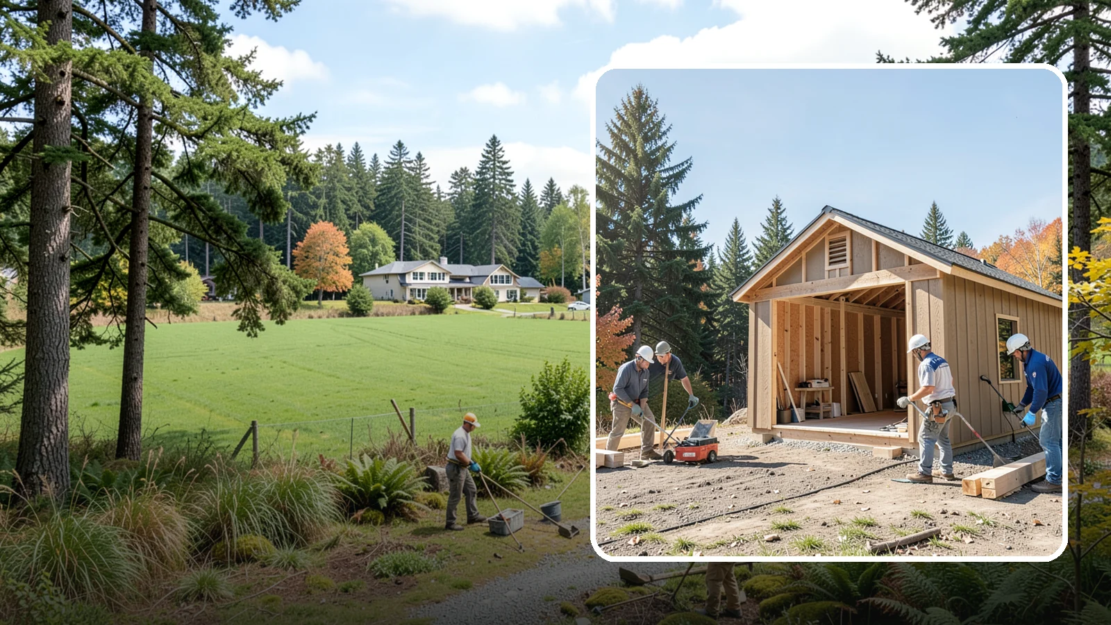 Shed Construction in Lyman, Skagit County, WA - Custom-built storage sheds sized and finished to match your yard and needs.