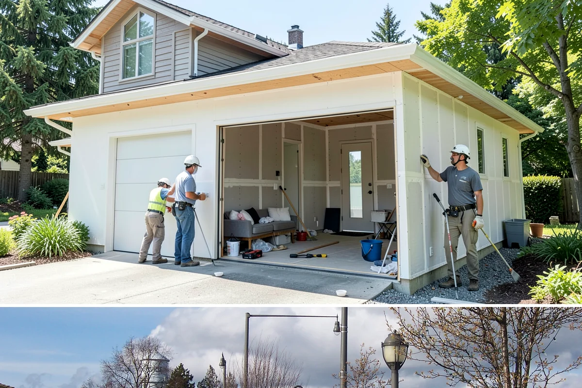 Shed Construction in Marysville, Snohomish County, WA - Sheds go up quickly in dry weather, so late spring through early fall keeps the build clean and on schedule.