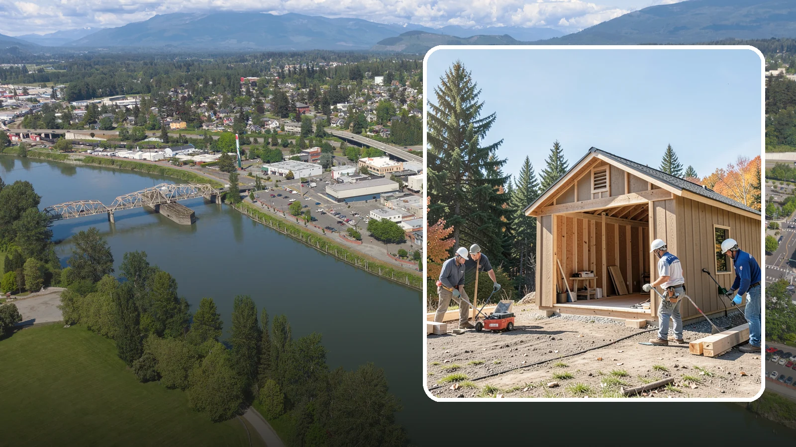 Shed Construction in Mount Vernon, Skagit County, WA - Custom-built storage sheds sized and finished to match your yard and needs.