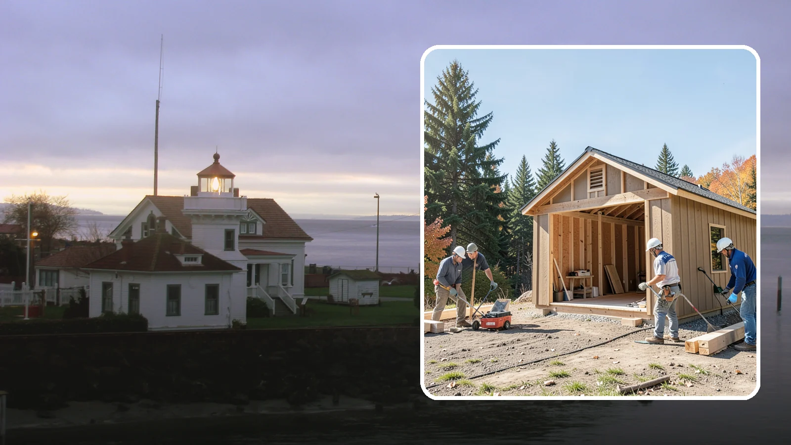 Shed Construction in Mukilteo, Snohomish County, WA - Custom-built storage sheds sized and finished to match your yard and needs.