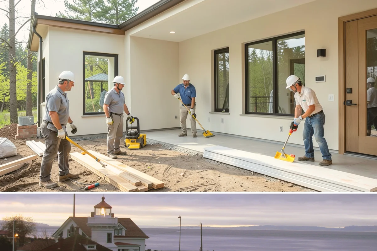 Shed Construction in Mukilteo, Snohomish County, WA - Sheds go up quickly in dry weather, so late spring through early fall keeps the build clean and on schedule.