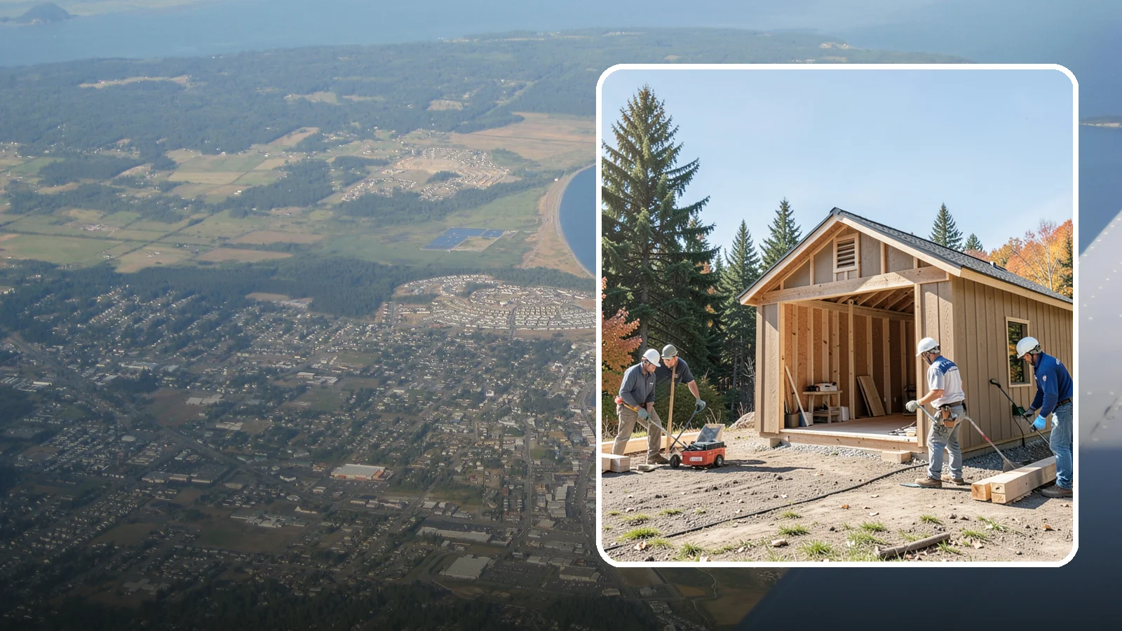 Shed Construction in Oak Harbor, Island County, WA - Custom-built storage sheds sized and finished to match your yard and needs.
