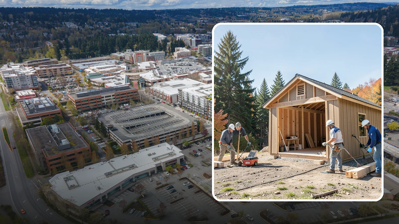 Shed Construction in Redmond, King County, WA - Custom-built storage sheds sized and finished to match your yard and needs.