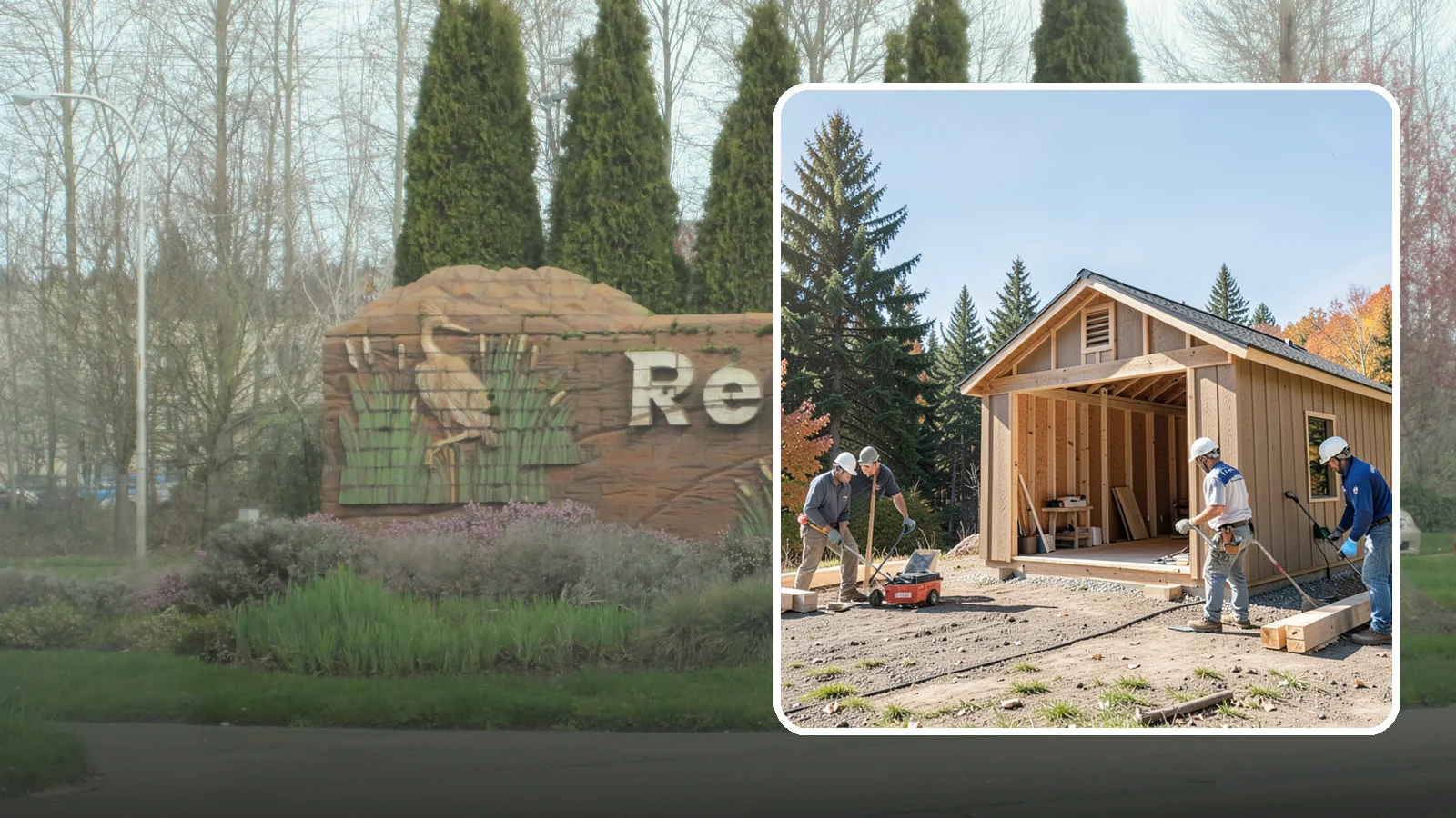 Shed Construction in Renton, King County, WA - Custom-built storage sheds sized and finished to match your yard and needs.