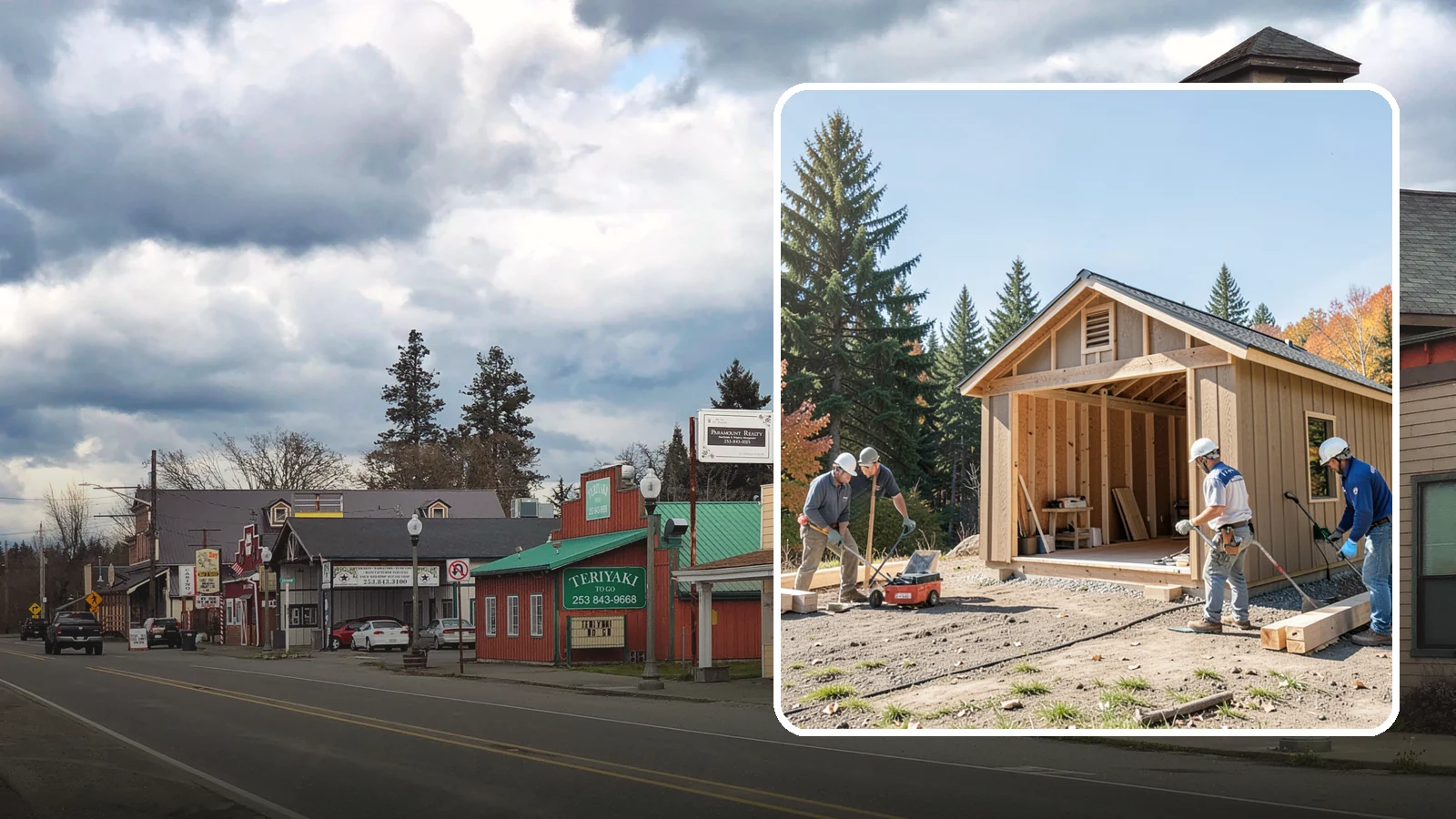 Shed Construction in Roy, Pierce County, WA - Custom-built storage sheds sized and finished to match your yard and needs.