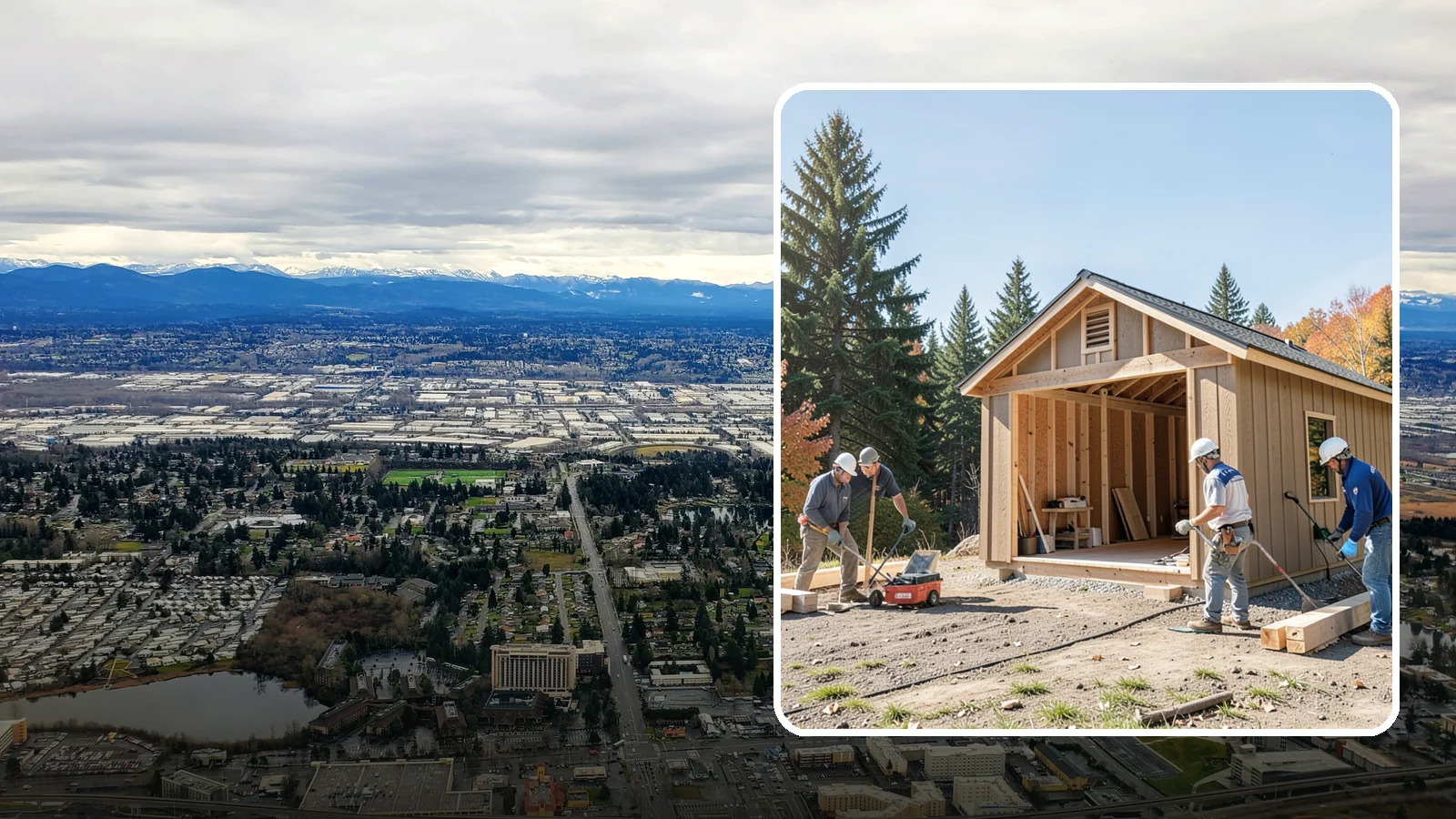Shed Construction in SeaTac, King County, WA - Custom-built storage sheds sized and finished to match your yard and needs.