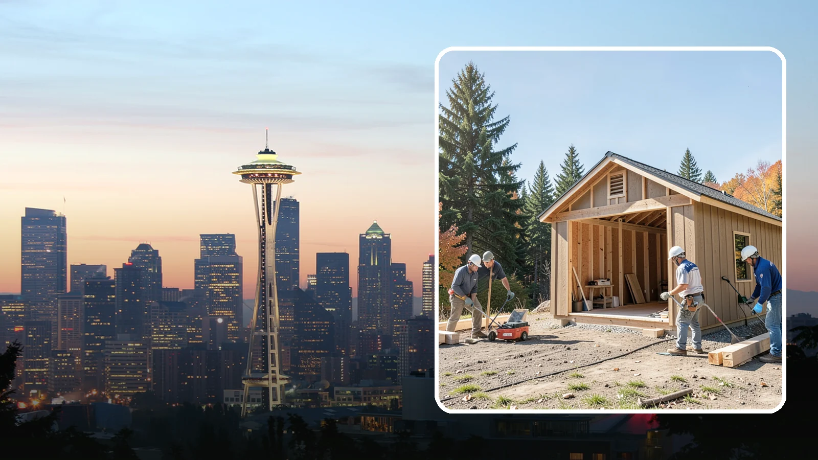 Shed Construction in Seattle, King County, WA - Custom-built storage sheds sized and finished to match your yard and needs.