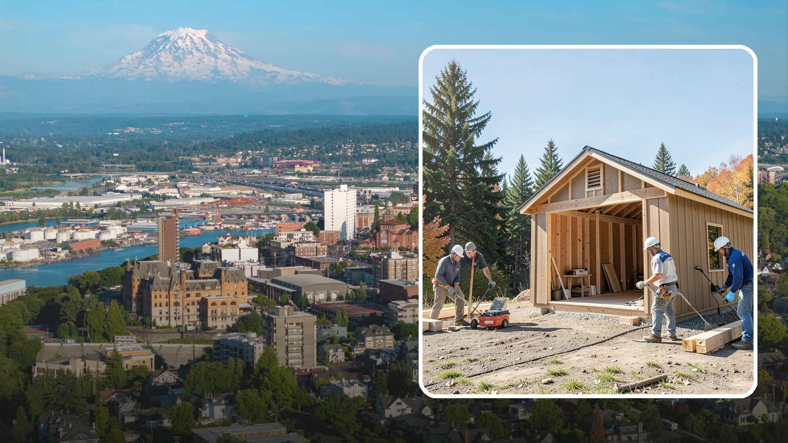 Shed Construction in Tacoma, Pierce County, WA - Custom-built storage sheds sized and finished to match your yard and needs.