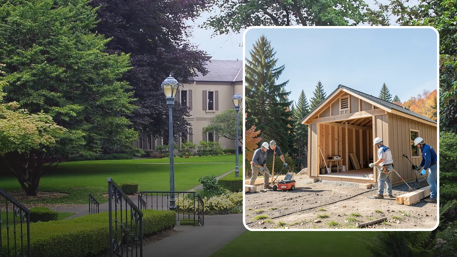 Shed Construction in Woodinville, King County, WA - Custom-built storage sheds sized and finished to match your yard and needs.