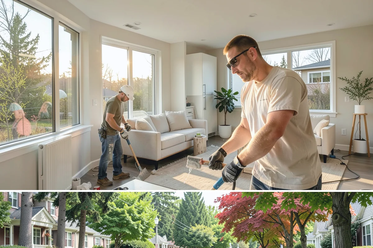 Shiplap Installation in Beaux Arts Village, King County, WA - Shiplap installs cleanly year-round indoors and is a popular cozy upgrade during the darker Puget Sound winter months.