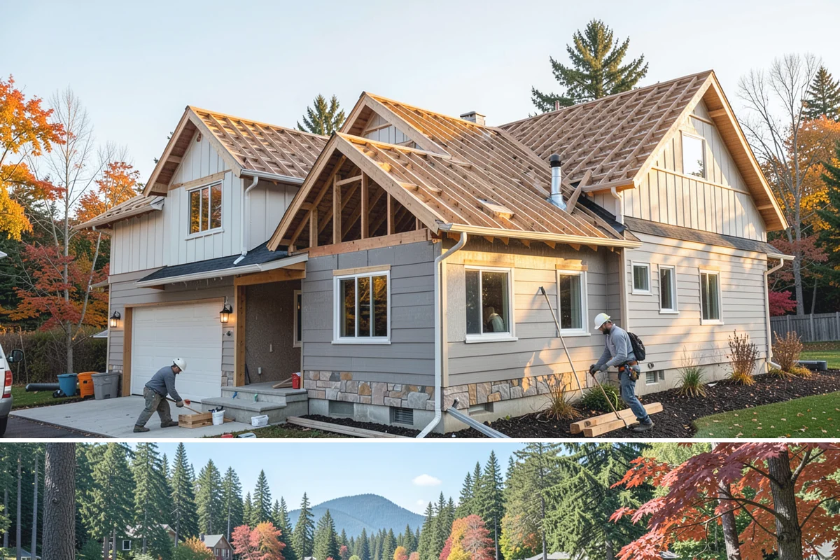 Shiplap Installation in Covington, King County, WA - Shiplap installs cleanly year-round indoors and is a popular cozy upgrade during the darker Puget Sound winter months.