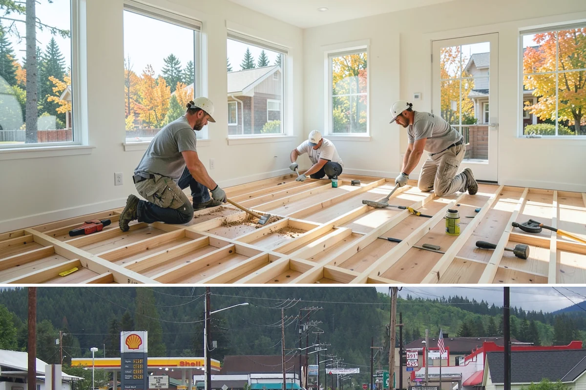 Shiplap Installation in Granite Falls, Snohomish County, WA - Shiplap installs cleanly year-round indoors and is a popular cozy upgrade during the darker Puget Sound winter months.
