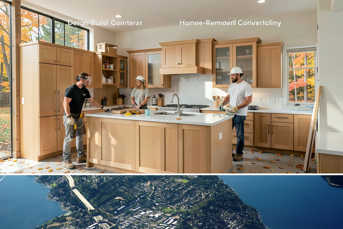 Shiplap Installation in Mercer Island, King County, WA - Shiplap installs cleanly year-round indoors and is a popular cozy upgrade during the darker Puget Sound winter months.