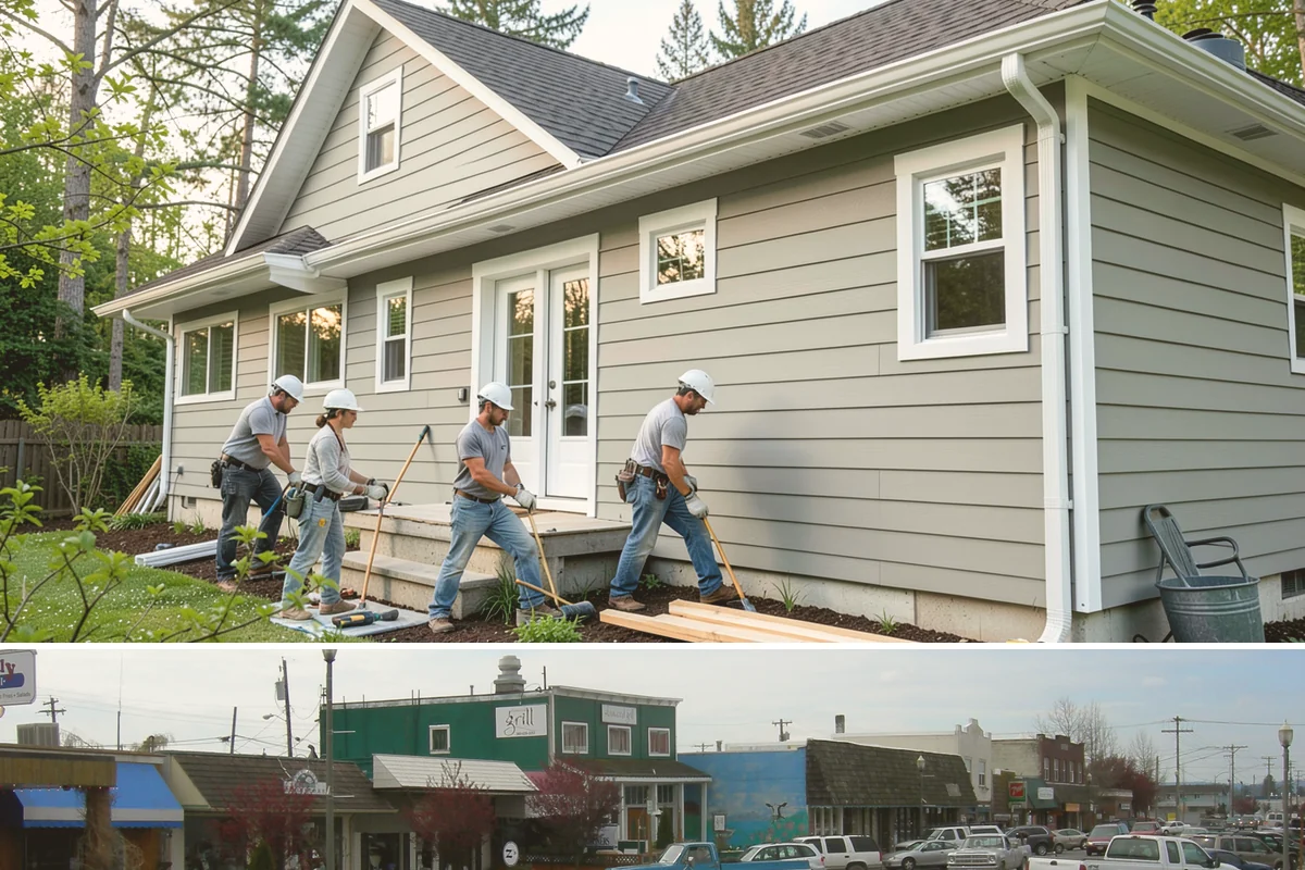 Shiplap Installation in Stanwood, Snohomish County, WA - Shiplap installs cleanly year-round indoors and is a popular cozy upgrade during the darker Puget Sound winter months.