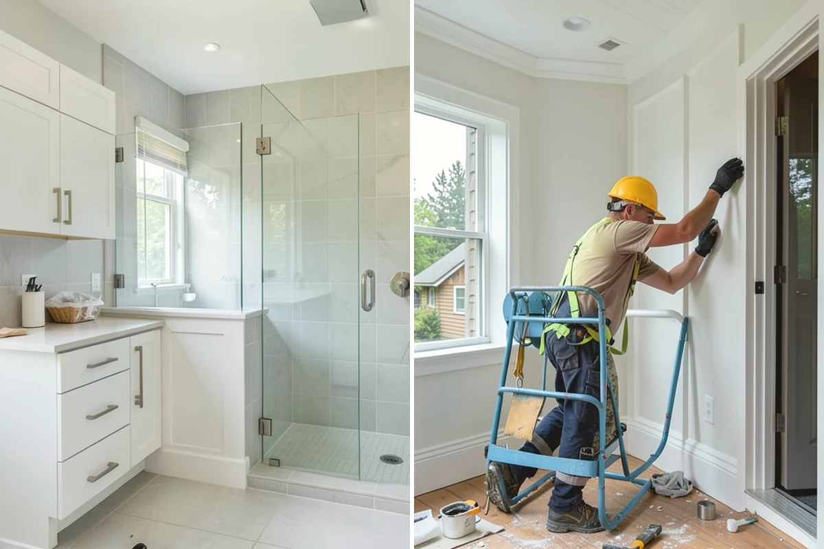 Shower Bench Installation in Anacortes, Skagit County, WA - Determine bench height and placement