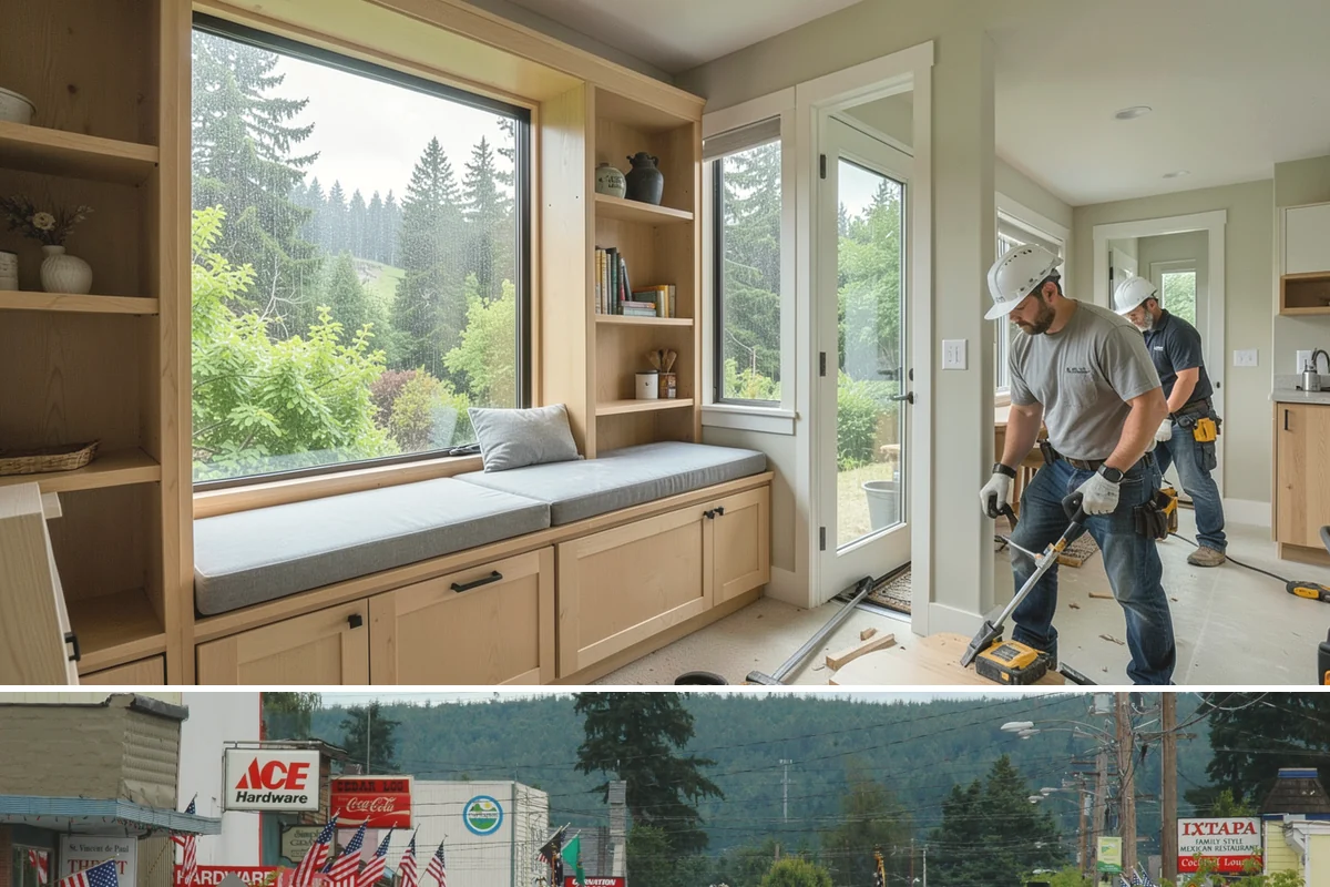 Shower Bench Installation in Carnation, King County, WA - A bench is usually added during a shower build, so pairing it with a winter enclosure project keeps everything on one schedule.