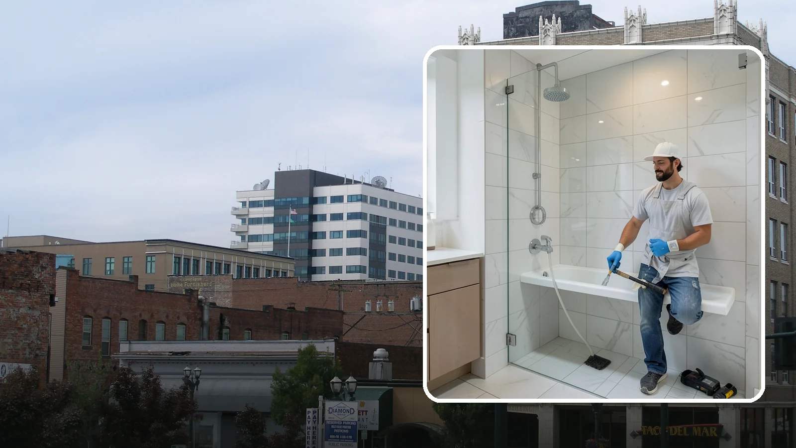 Shower Bench Installation in Everett, Snohomish County, WA - A shower bench installation adds a sturdy, waterproof seat for comfort and safer bathing.